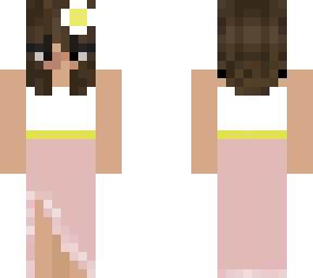 white n pink dress with gold accents and lily clip