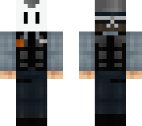 black masa guard with fox mask (white)
