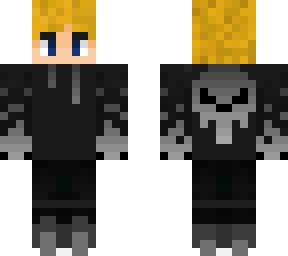 blond with skeleton head