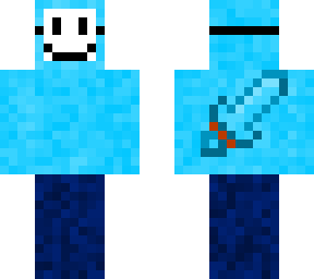 blue and purple man behind mask