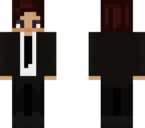 brown hair suit.