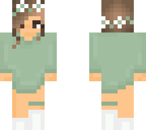 cute girl with green clothes