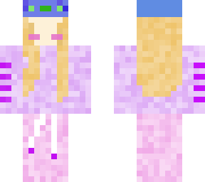 cute pink girl w blue axolotl beanie