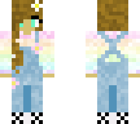 girl in overalls