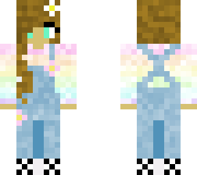 girl in overalls