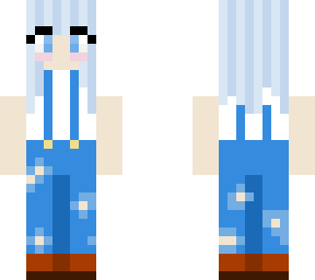 girl in overalls