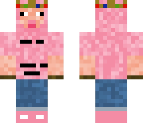 pink sheep with crown and button down