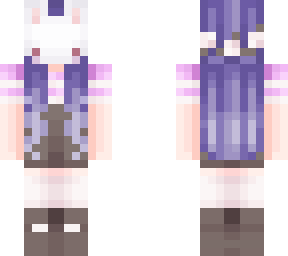 re edit minecraft bunny girl purple  hair