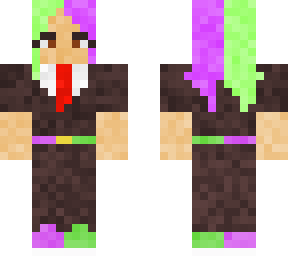 *purple and green hair* female, in a suit (cause thats hot)