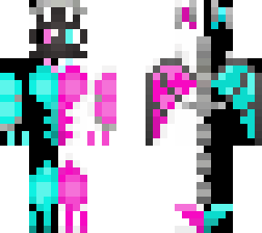 blue and pink dragon