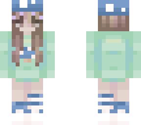 blue mushroom girl