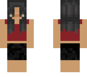 brown haired girl in red shirt. must use slim