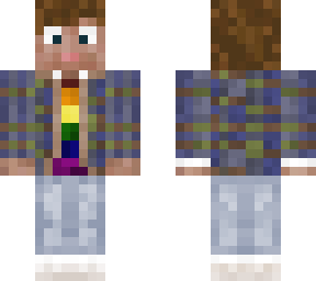 farmer with rainbow sweater
