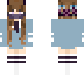 flower crown mask and lighter ribbons brunette girl