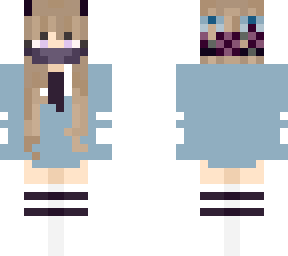 flower crown mask and lighter ribbons girl
