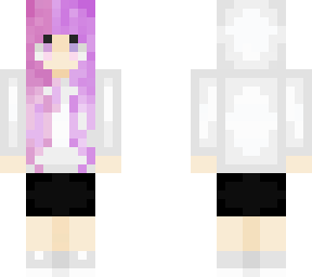 girl in white hoodie