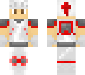 light gray and red welsknight