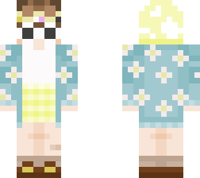 scouttpout skin - yellow mushroom w/ flowers