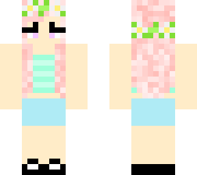 summer girl pink hair