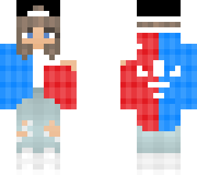 adidas color block flannel jacket adidas girl- red and blue- v3