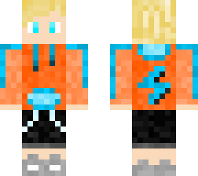 blonde blue and orange adidas jumper lightning boy