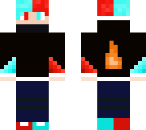 blue and red