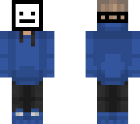blue hoodie with mask