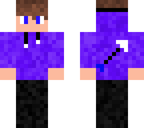 boy in purple hoodie with an arrow on the back