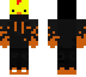 chicken with orange flame hoodie