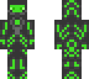 futuristic green warrior