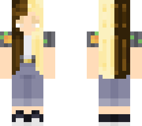 girl with color block hair and summer flannel