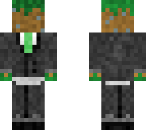 grass block in suit