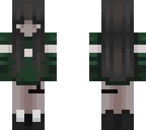 green sweater