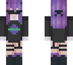 half and half hair with horns