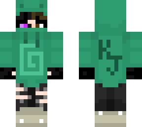 half enderman w/ frog hoodie