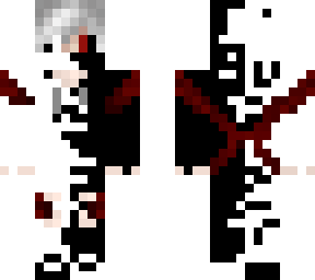 kaneki half red black & white black