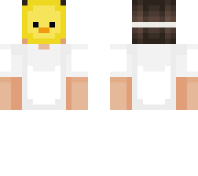 masked duck head, arms, and torso