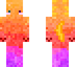 orange and purple axolotl