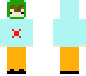 orange pants blue hoodie x mark skin