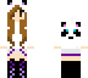 panda girl purple