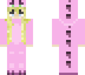 pink dino suit ~blonde