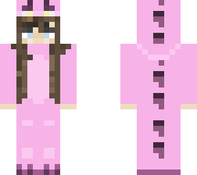 pink dino suit