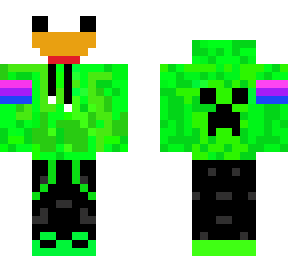 pride chicken in creeper hoodie