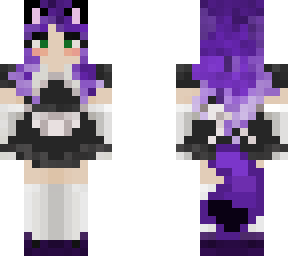 purple neko maid
