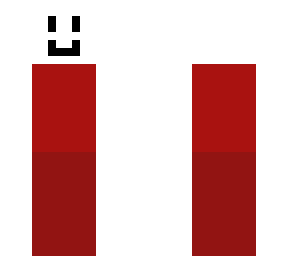red & white smile