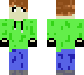 to detailed green hoodie skin