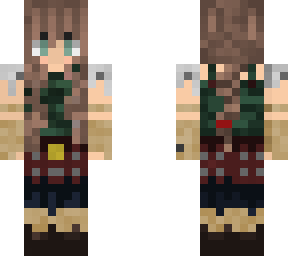 viking girl with brown hair and green eyes