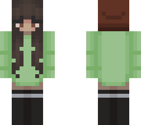 basic green hoodie girl