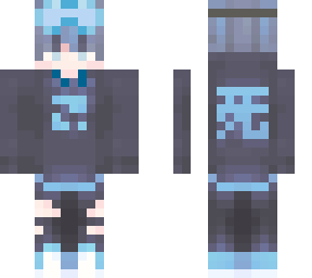 blue and black