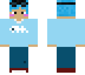 blue hair boy